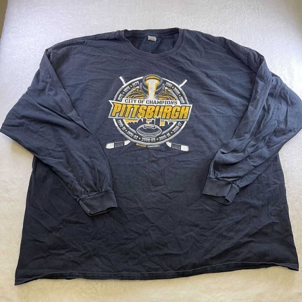 4XL Pittsburgh City of Champions Long Sleeve T Shirt Smack Apparel